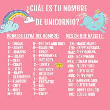 Descubre Cual Es Tu Nombre De Unicornio Nombres De Unicornio Textos Divertidos Juegos De Nombres