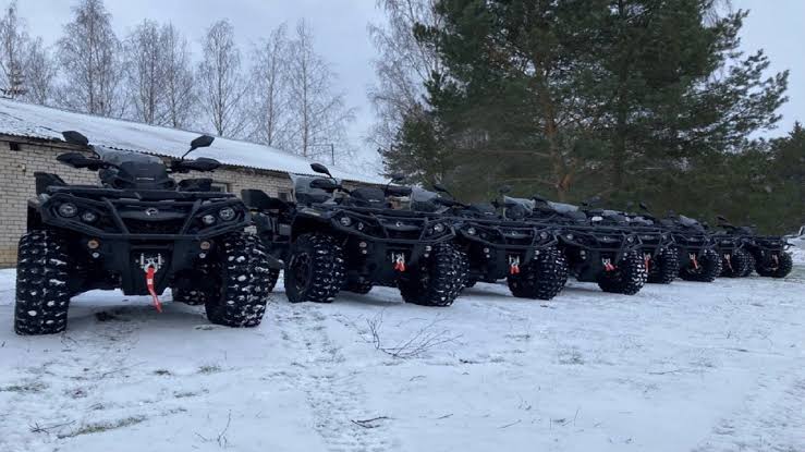 Modern ATVs tailored for Canadian terrain, AI generated
