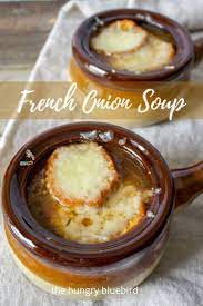 French Onion Soup With Red Wine Gruyere The Hungry Bluebird Recipe French Onion Soup Vegetarian French Onion Soup Vegetarian French Onion Soup Recipe