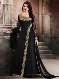 Black Georgette Designer Floor Length Anarkali Suit 116760 Long Dress Design Designer Dresses Anarkali Dress