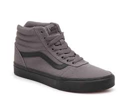 Vans Canvas Ward Hi High Top Sneaker In Grey Gray For Men Lyst