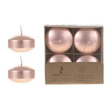 Mega Candles 4 Pcs 2 Unscented Floating Candle Rose Gold