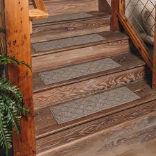 Waterhog Cordova Indoor/Outdoor Stair Treads - Made in USA Stair Treads (8.5"x30")* - Set of 2 / Charcoal