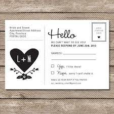 Postcard Rsvp Maybe Cheaper Than Including An Envelope But What If It Got Lost In The Mail T T Wedding Rsvp Postcard Wedding Rsvp Rsvp Postcard
