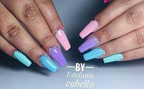 Uñas acrilicas puntas de colores. Pineaple Nails Bellas Unas Acrilicas De Colores Pasteles Facebook