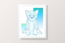 cat art digital download commercial use digital art download cat nursery wall decor instant download printa cat wall art nursery wall art boy cat nursery