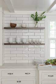 Check spelling or type a new query. Walnut Floating Shelves With White Kitchen Cabinets Transitional Kitchen