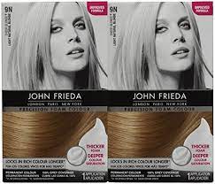 John Frieda Precision Foam Hair Colour Light Natural Blonde 9n 2 Pk John Frieda Precision Foam Hair Colou Foam Hair Color Light Hair Color Natural Blondes
