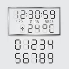 Size alarm clock € by david. Free Vector Digital Font Template Of Black Digital Alarm Clock Letters And Numbers Digital Text