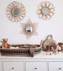 Shop rattan & bamboo furniture at interiors online. Handmade Rattan Mirror Set Of 3 Petit Filippe