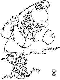 Just click on the picture and print as many pages as you like. Token The Bird Playing Golf Coloring Page