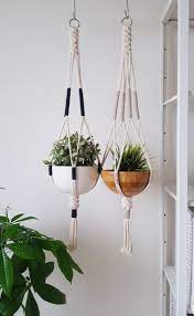 Macrame Plant Hanger Hanging Planter Color Block Macrame Etsy In 2021 Macrame Plant Hanger Plant Hanger Macrame Hanging Planter
