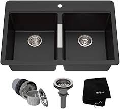 kraus quarza kitchen sink, 33 inch