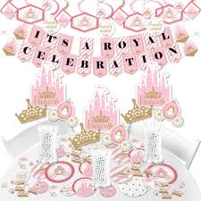 Don't think you can find a more beautiful princess baby for the theme of your baby shower. Big Dot Of Happiness Little Princess Crown Pink And Gold Princess Baby Shower Or Birthday Party Supplies Banner Decoration Kit Fundle Bundle Walmart Com Walmart Com