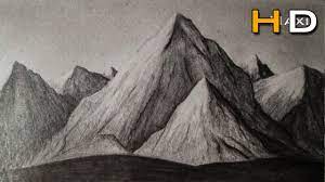 How To Draw Mountains Whith Pencil Step By Step Drawing Landscape Subt Tekenen Potlood Schilder In principle, the most likely to draw a beautiful mountain or a mountain chain is not so simple.