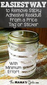 A mixture of water and white vinegar is an effective way to clear off the stickiest messes in your car. The Best Way To Get The Sticky Adhesive Residue From A Price Tag Or Sticker Off With Minimum Effort Remove Sticky Residue Diy Cleaning Products Cleaning Hacks