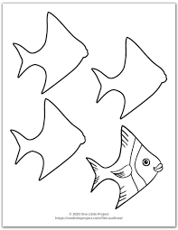 Free Printable Fish Outline Pages Fish Templates One Little Project Simple fish outline clip art clipart panda free clipart images. one little project