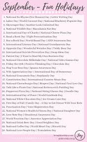 2019 Fun National Holidays Living Life With Joy In 2020 Silly Holidays National Holiday Calendar Weird Holidays