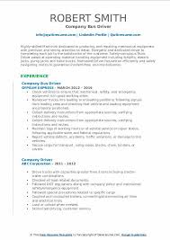 Company Driver Resume Samples Qwikresume
