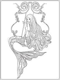 There's a waterfall braid at the top and the waterfall sections then link in to create a mermaid braid at the back of your head. Hand Drew Mermaid With Long Hair Stock Vector Colourbox