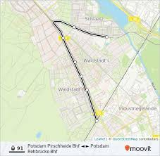 It is situated on the river havel, 24 km (15 mi) southwest of berlin city centre. 91 Route Time Schedules Stops Maps Potsdam Bisamkiez
