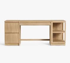 This desk can be assembled in a left or right version. Pacific 74 Desk With Bookcase File Cabinet Pottery Barn