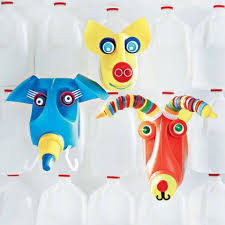 Add Some Fun And Whimsy To The Laundry Room Or Even A Playroom With These Bright And Cheery Animal Jug Craft Projects For Kids Bottle Crafts Craft Projects