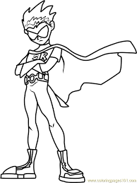 On our website you can choose coloring pages for boys, that will be interesting to your child, and print them for free. Robin Coloring Page For Kids Free Teen Titans Printable Coloring Pages Online For Kids Coloringpages101 Com Coloring Pages For Kids