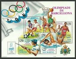 Berta luogo e data di nascita: San Marino 1992 Olympics Barcelona Football Athletics Shooting Basket Sheet Mnh Ebay