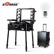 Professional 8.5 lighted makeup mirror 10x magnifying vanity mirror night light. Buy Srise Trolley Beauty Salon Makeup Artist Professional Makeup Mirror With Light With Bracket Caster In Cheap Price On Alibaba Com