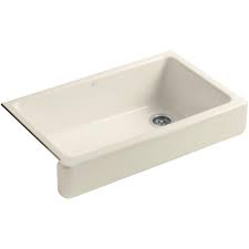single basin kitchen sink in almond