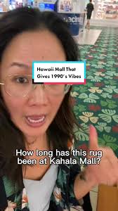 Kahala Mall gives me 1990’s vibes. I love the #carpet #rug. How long has it  been around, and what’s the origin story? #Hawaii #honolulu #shoppingMall  #vlog