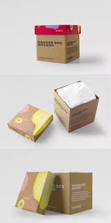Download Kraft Cube Box Mockup Box Design Templates Box Packaging Design Kraft Box Packaging