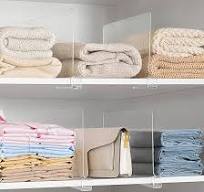 HBlife 6 Pack Closet Organizers and Storage, Clear Shelf Dividers, Vertical  Purse Organizer for Closet Perfect for Sweater, Shirts, Handbags in ...