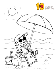Sitting In A Beach Chair Coloring Page Umbrella Coloring Page Coloring Pages Giraffe Coloring Pages