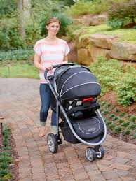 Carrinho De Bebe Graco Aire3 Click Connect Stroller Travel System Cor Gotham Imports Baby