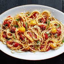 Pasta With 15 Minute Burst Cherry Tomato Sauce Recipe Cherry Tomato Recipes Cherry Tomato Pasta Cherry Tomato Sauce