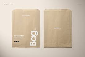 Download Sandwich Snack Paper Bag Mockup Set Bag Mockup Free Business Card Templates Paper Bag