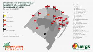 As listas de classificação geral para os candidatos inscritos nos cursos de especialização serão divulgadas somente na etec / extensão de etec em que o candidato pretende estudar. Divulgada A Classificacao Das Bandeiras De Monitoramento Da Covid 19 Onde Ha Unidade Da Uergs Para 15 A 21 De Dezembro Uergs Universidade Estadual Do Rio Grande Do Sul