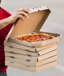 White Brown Pizza Boxes 9 18 Inches In 2020 Pizza Boxes White Pizza Pizza