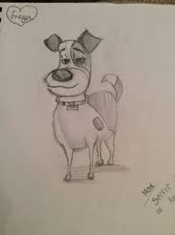My Drawing Of Max The Dog Of Secret Life Of Pets My Drawings Animal Art Secret Life Of Pets
