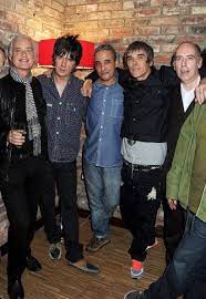 L To R Jimmy Page John Squire Alan Reni Wren Ian Brown And Mick Jones Attend As The Stone Roses Perform A Secret Stone Roses Mick Jones Backstreet Boys