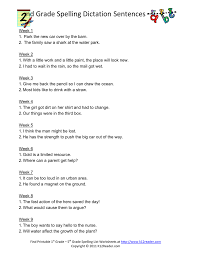 3rd grade, reading, english language arts, english language learners. Nd Grade Spelling Dictation Sentences