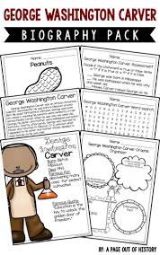 George Washington Carver Biography Pack Famous Inventors A Page Out Of History George Washington Carver George Washington Carver Activities Washington Carver