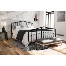 Box spring mattress walmart graciastudioco. Novogratz Bushwick Metal Bed Queen Black Walmart Com Walmart Com
