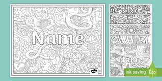 Maybe you would like to learn more about one of these? Editable Name Coloring Pages Mindfulness Coloring Sheets