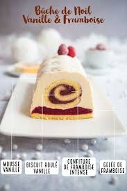 Buche Vanille Et Framboise Buche De Noel Originale Recette Recette Dessert Noel Buche De Noel Vanille Buche De Noel