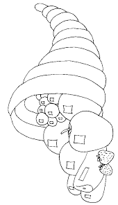 coloriage corne abondance 02 en ligne gratuit pour enfant chiot berger allemand