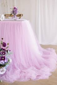 Extra Long Tulle Table Skirt 3 Colors In 2020 Tulle Table Skirt Tulle Table Pink Tulle Table Skirt
