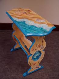 Hand Painted Recycled Furniture Original Art Library Book Etsy Recycled Furniture Bright Painted Furniture Funky Painted Furniture